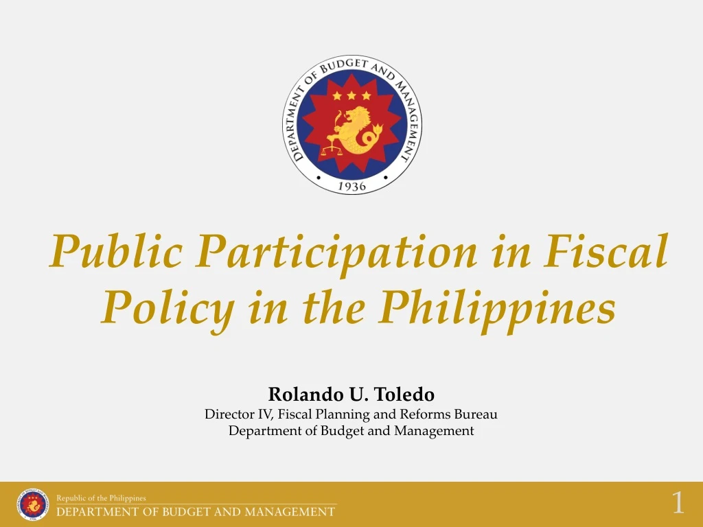 public participation in fiscal policy