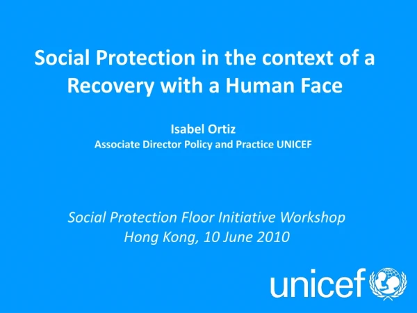 Social Protection in the context of a Recovery with a Human Face