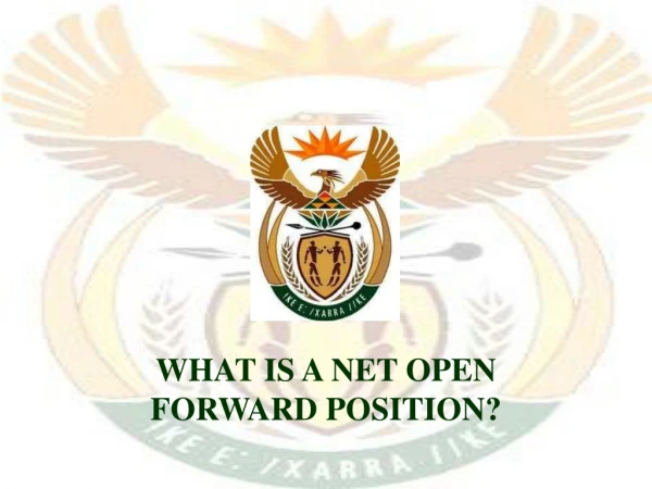 WHAT IS A NET OPEN  FORWARD POSITION?