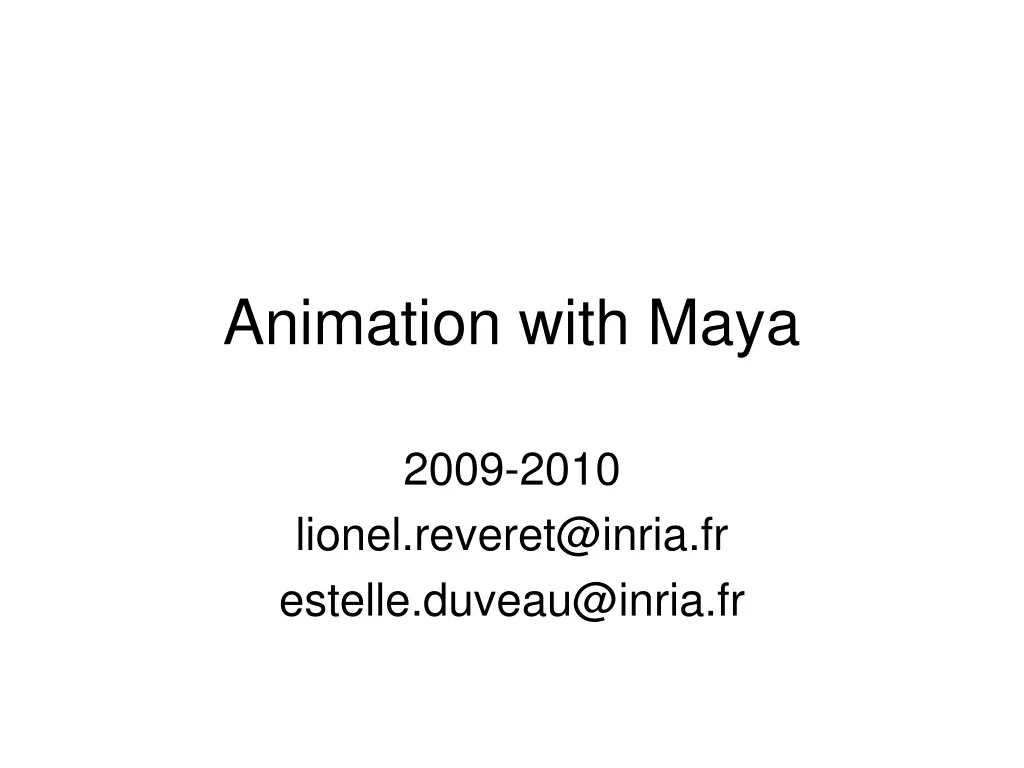 animation with maya