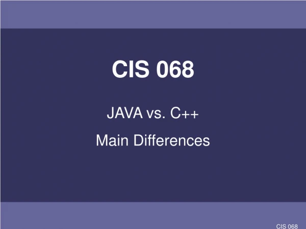 CIS 068