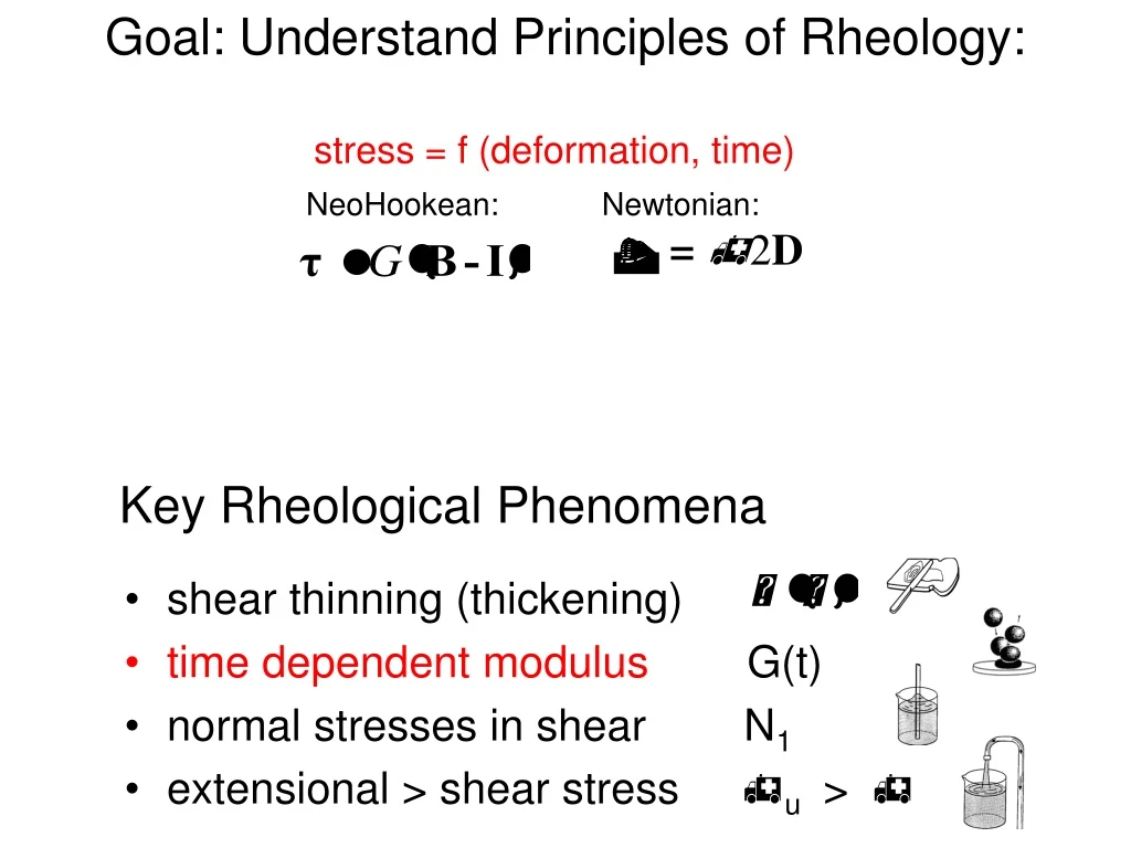 goal understand principles of rheology stress
