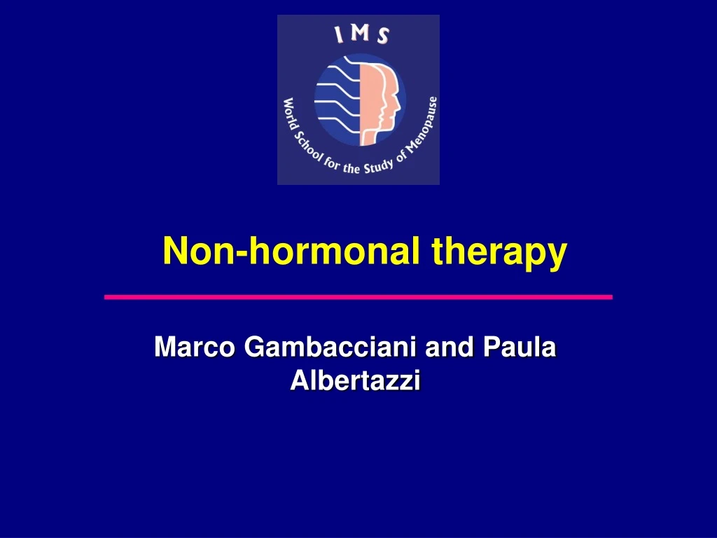 non hormonal therapy
