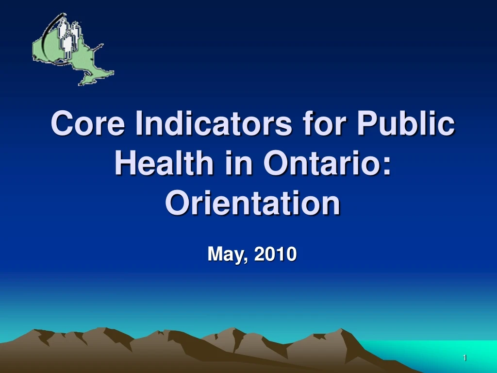 core indicators for public health in ontario orientation