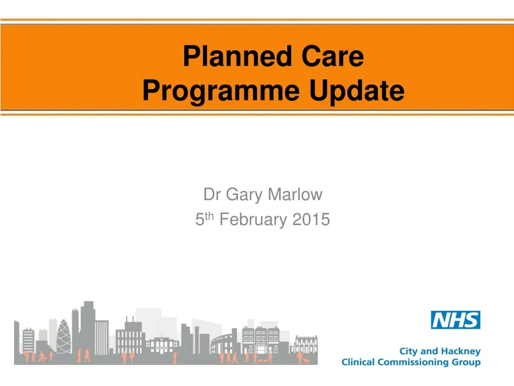 planned care programme update