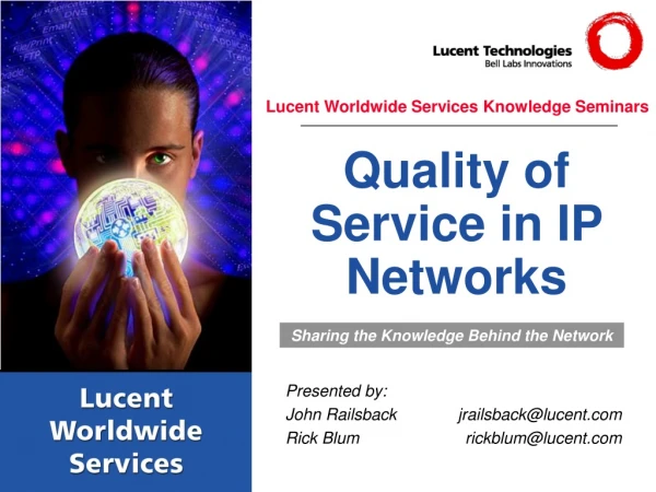 Quality of Service in IP Networks