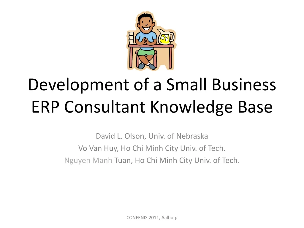 development of a small business erp consultant knowledge base