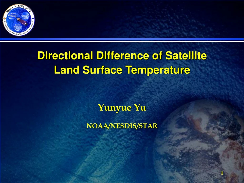 directional difference of satellite land surface