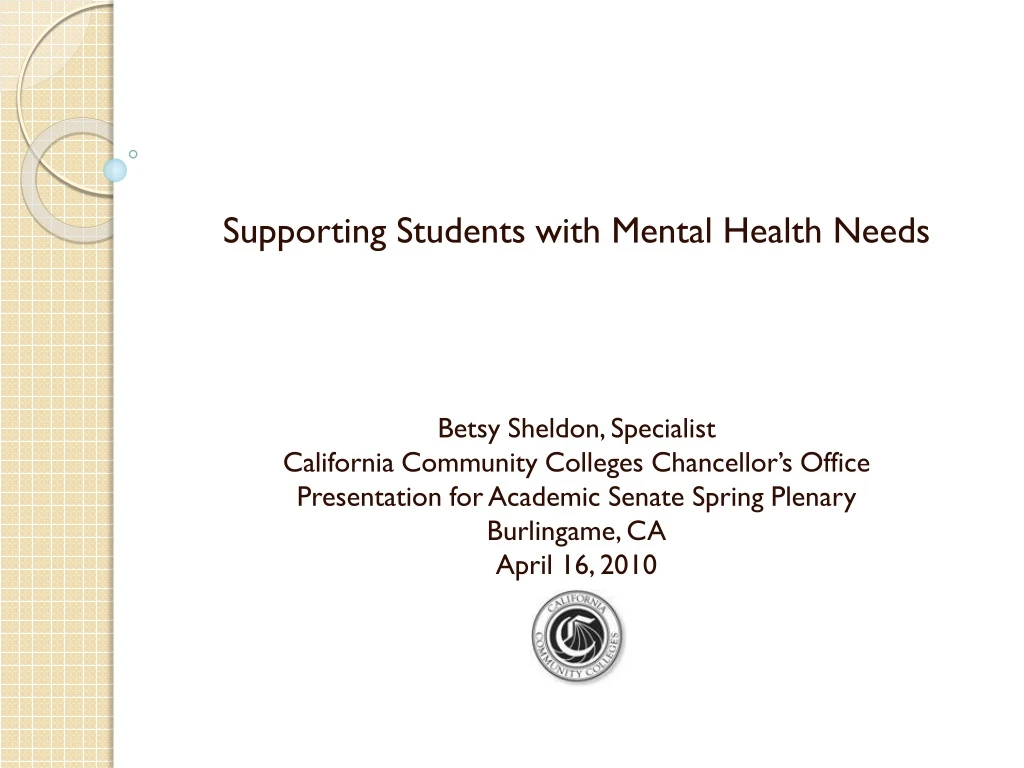 supporting students with mental health needs