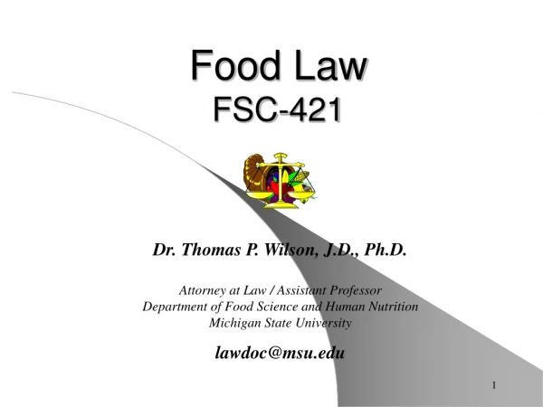 Food Law FSC-421