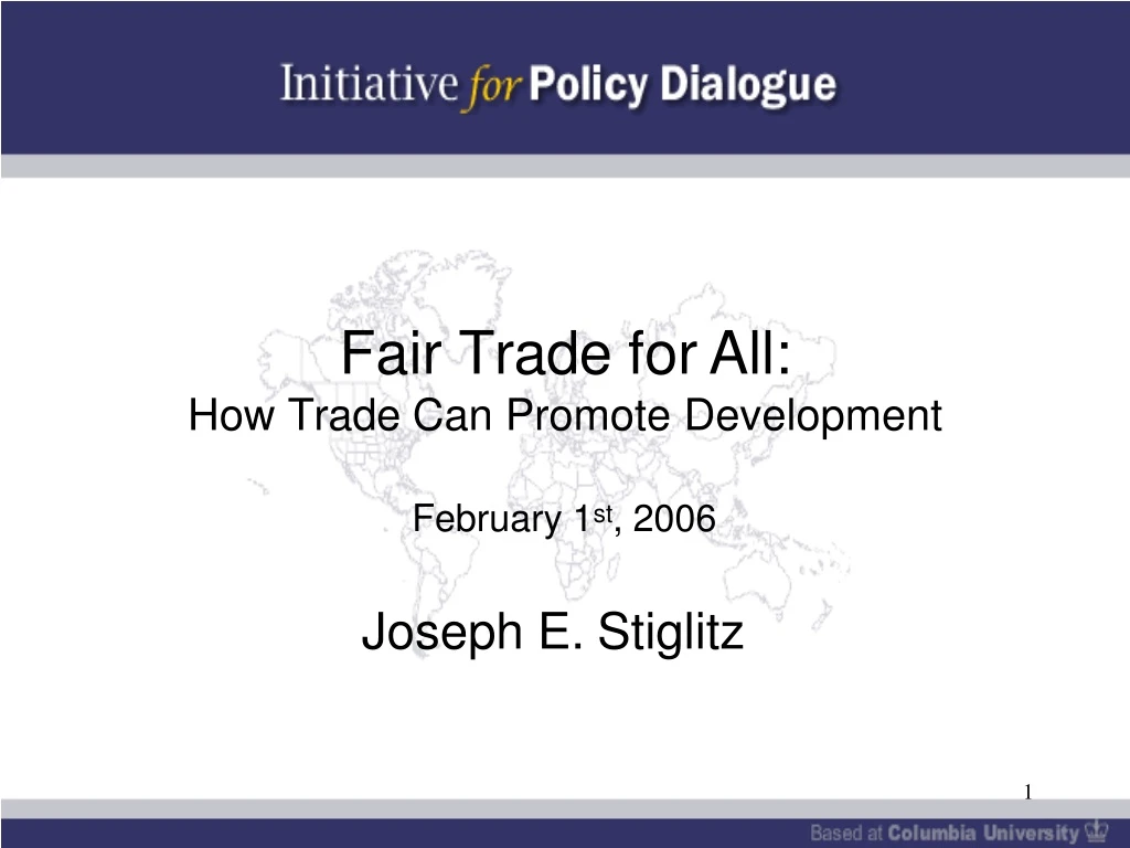 fair trade for all how trade can promote development