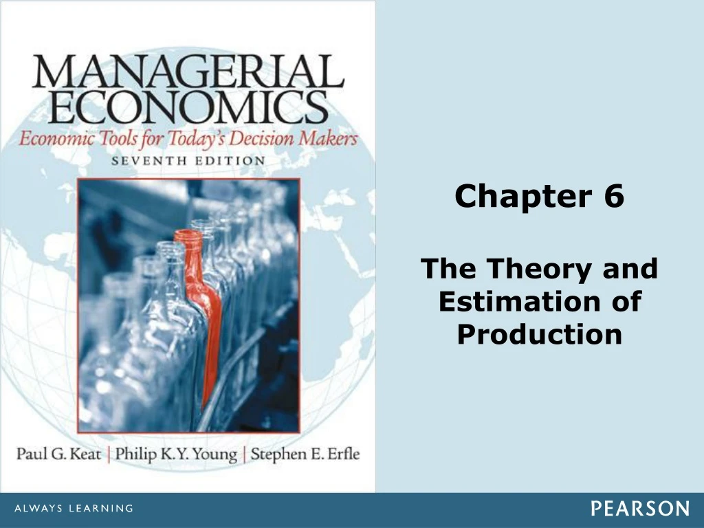 chapter 6 the theory and estimation of production