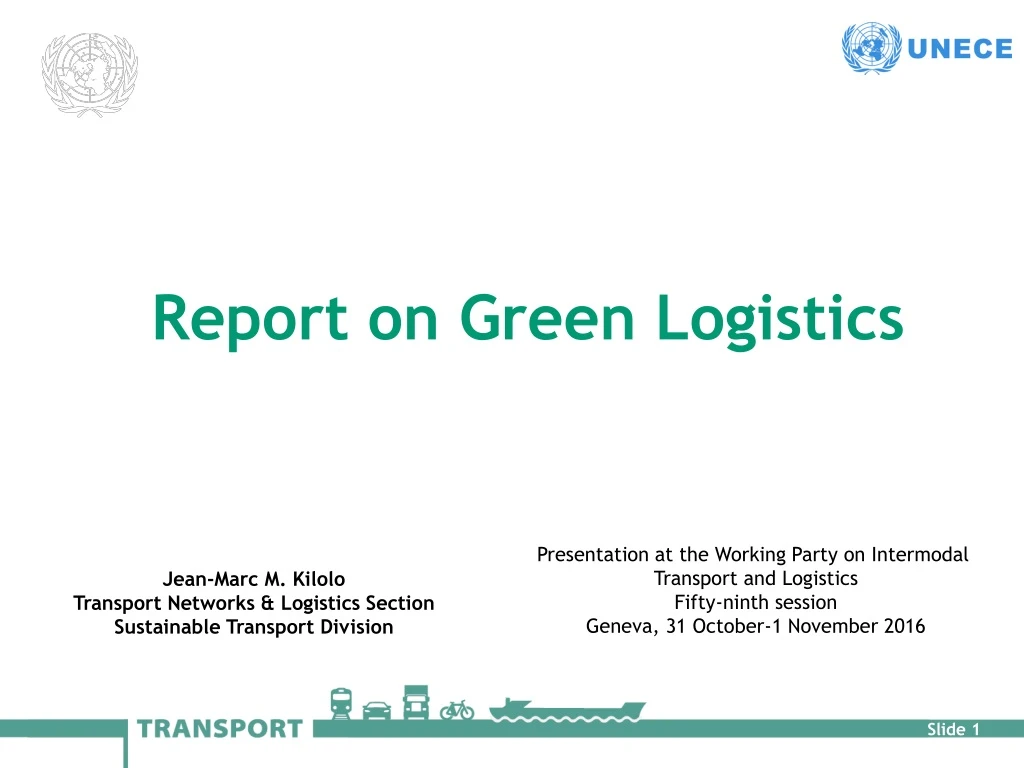 report on green logistics