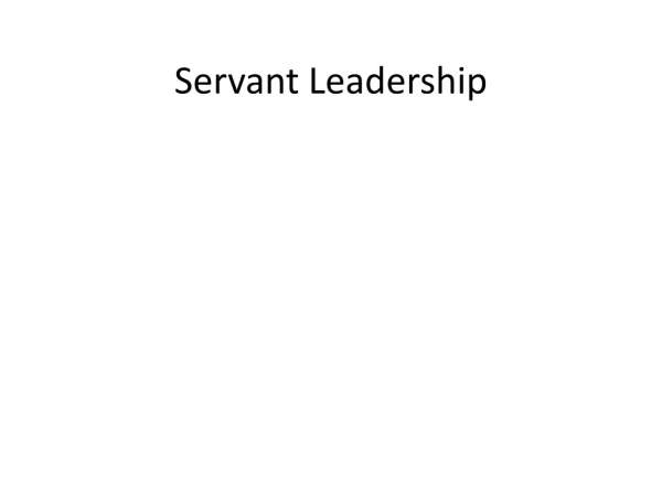 Servant Leadership