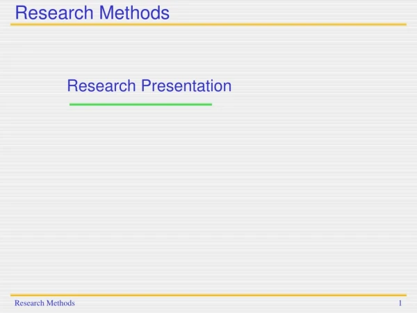 Research Methods