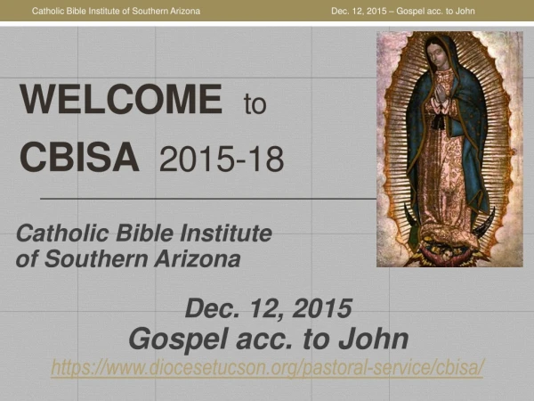WELCOME to CBISA   2015-18