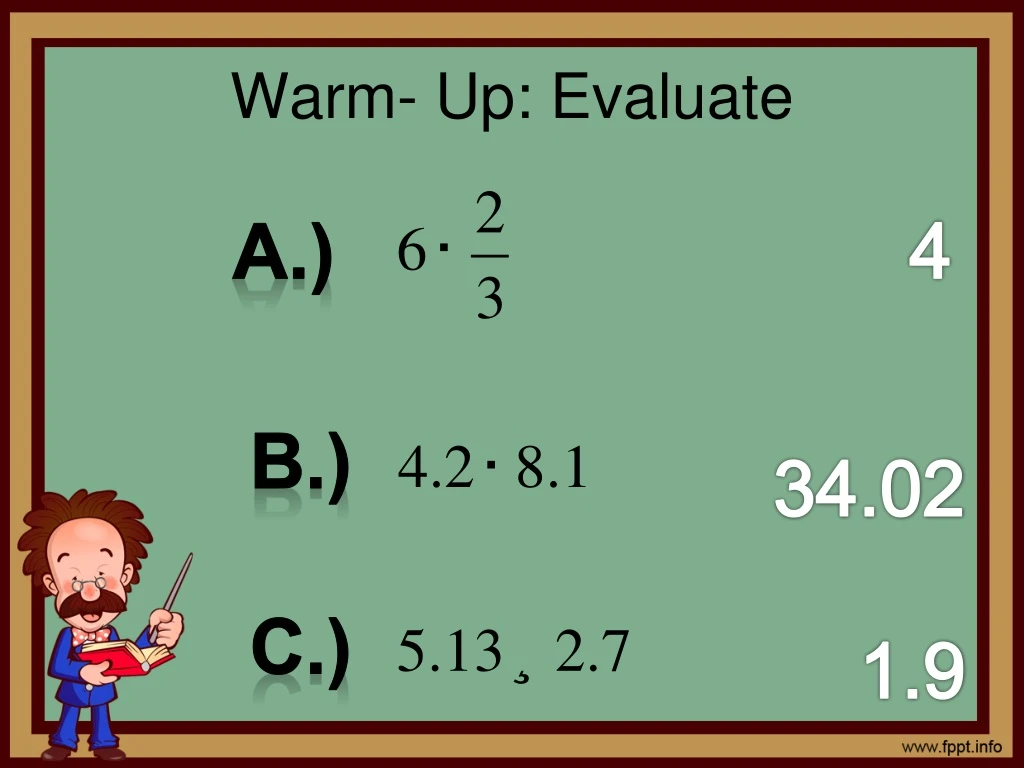 warm up evaluate
