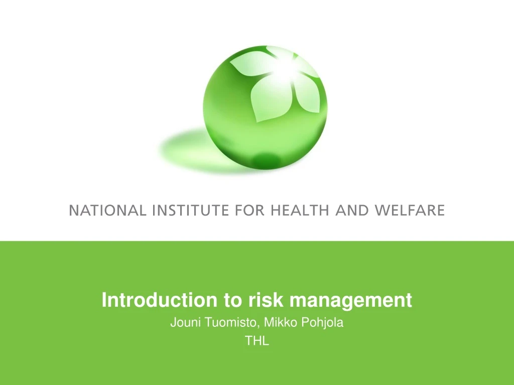 introduction to risk management