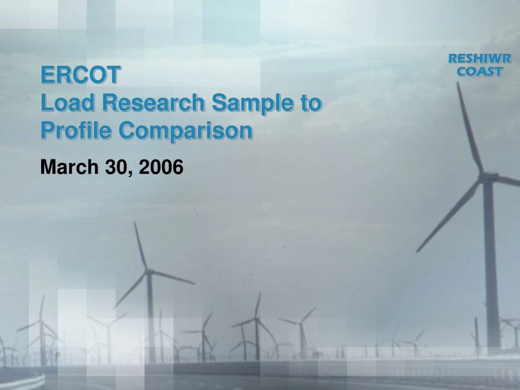 ercot load research sample to profile comparison