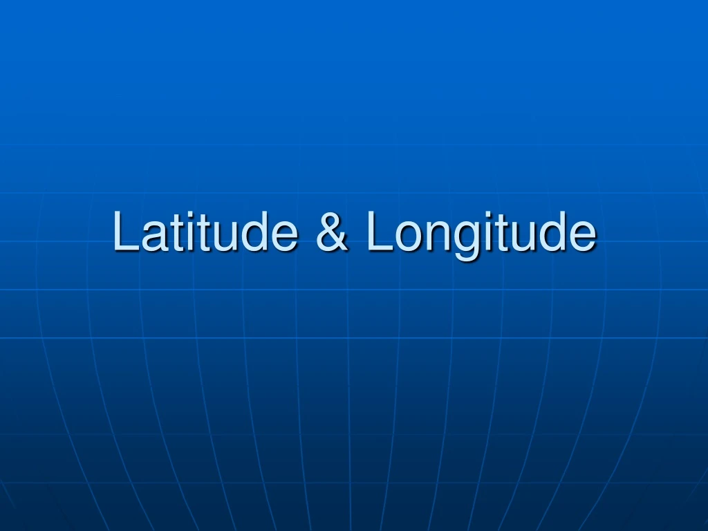 latitude longitude