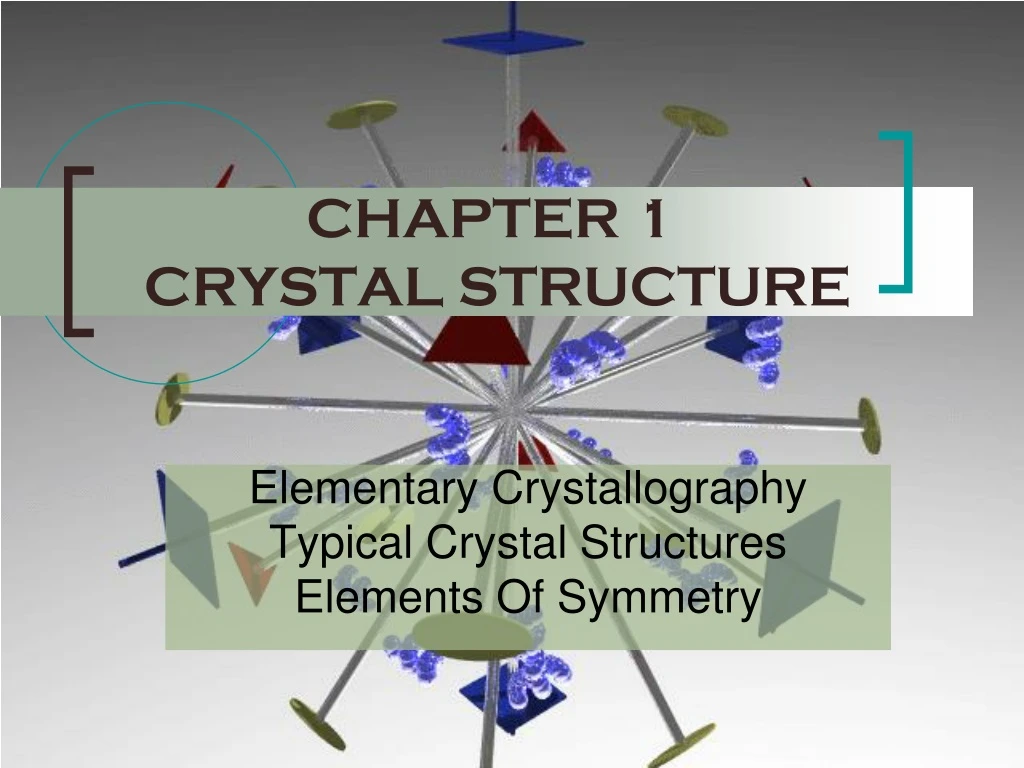 chapter 1 crystal structure