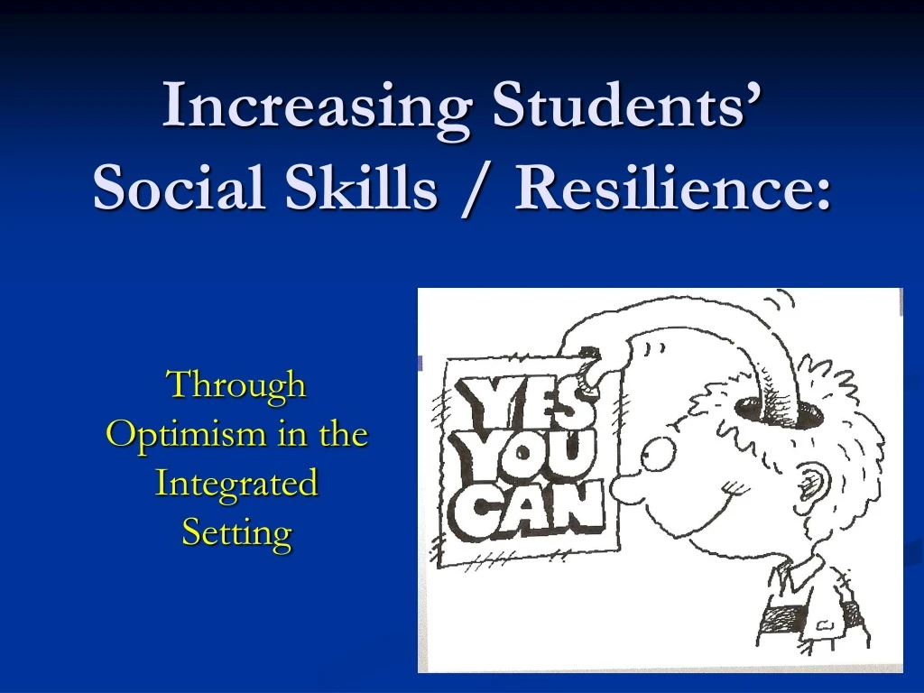 increasing students social skills resilience