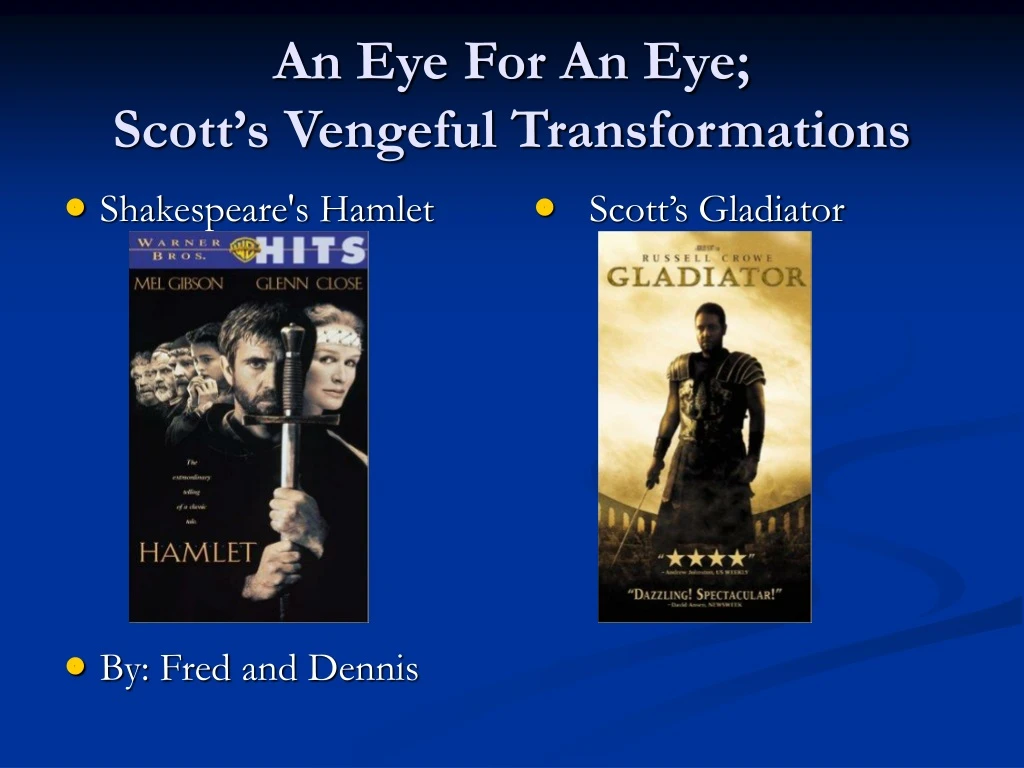 an eye for an eye scott s vengeful transformations