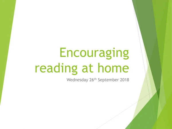 Encouraging reading at home