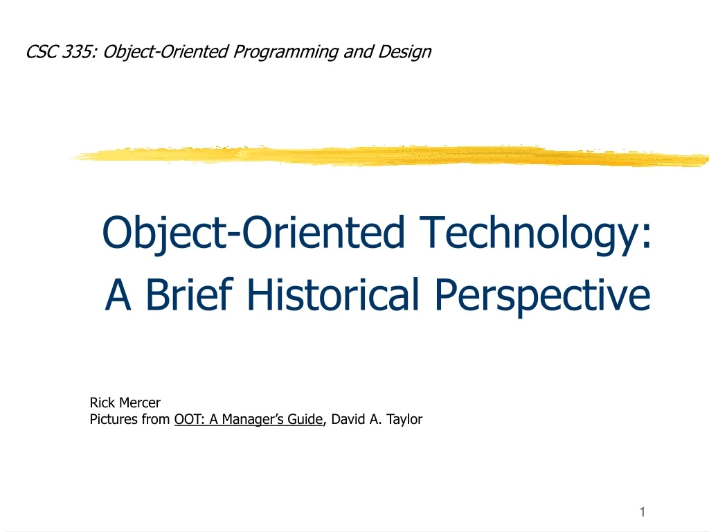 csc 335 object oriented programming and design