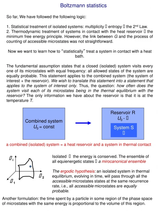 Boltzmann statistics