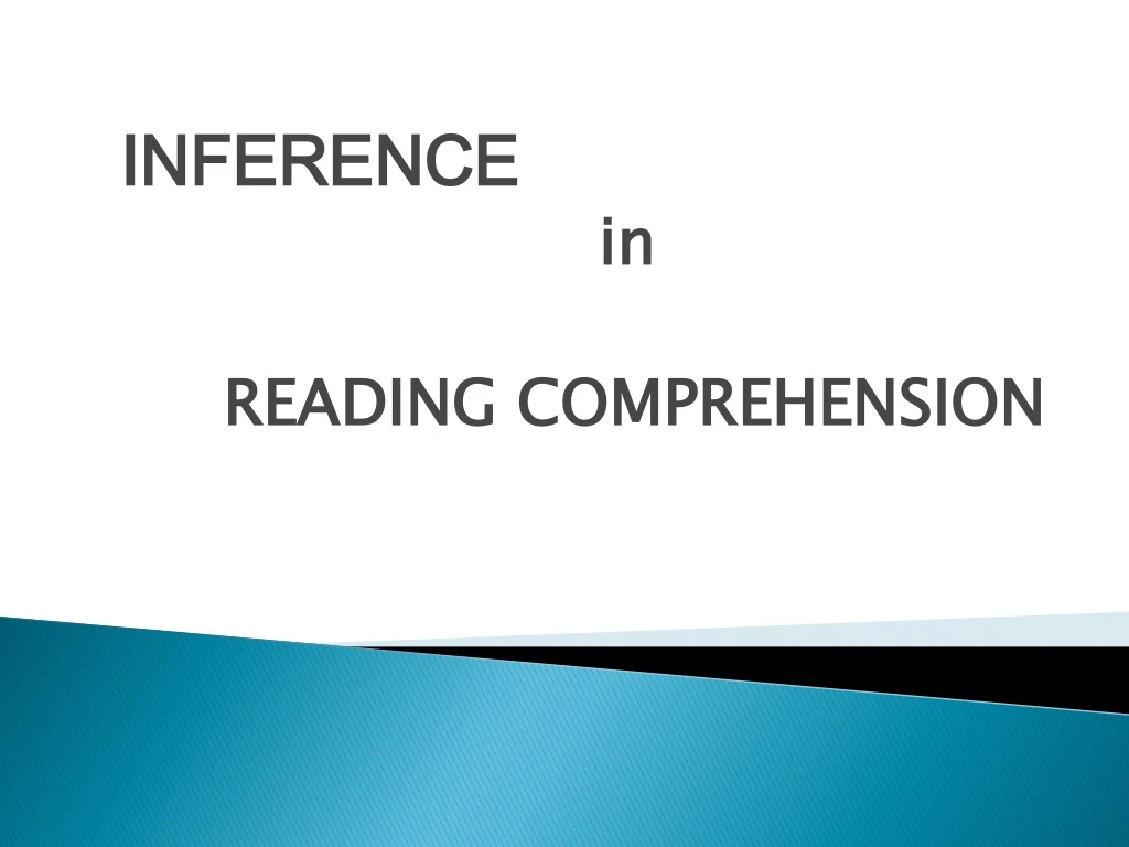 inference in reading comprehension