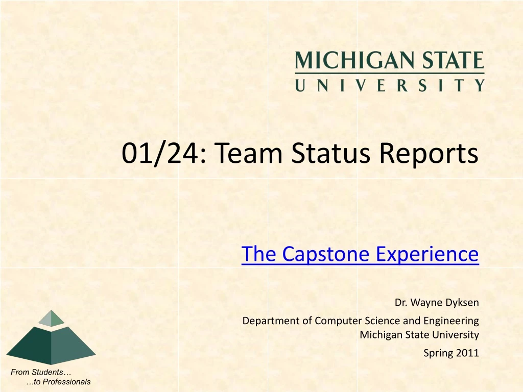 01 24 team status reports