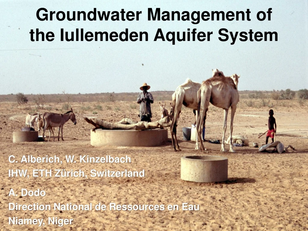 groundwater management of the iullemeden aquifer