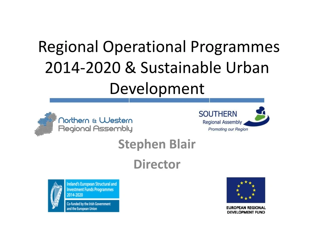 regional operational programmes 2014 2020 sustainable urban development