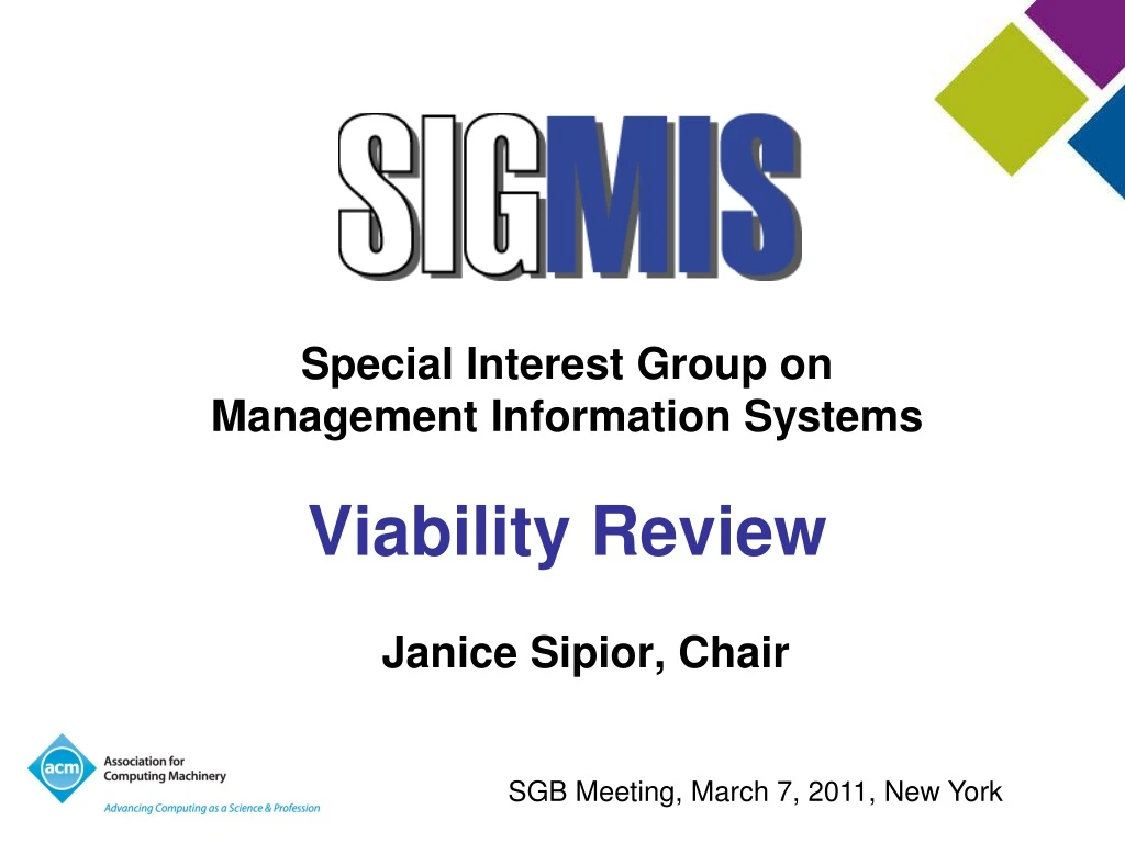 special interest group on management information