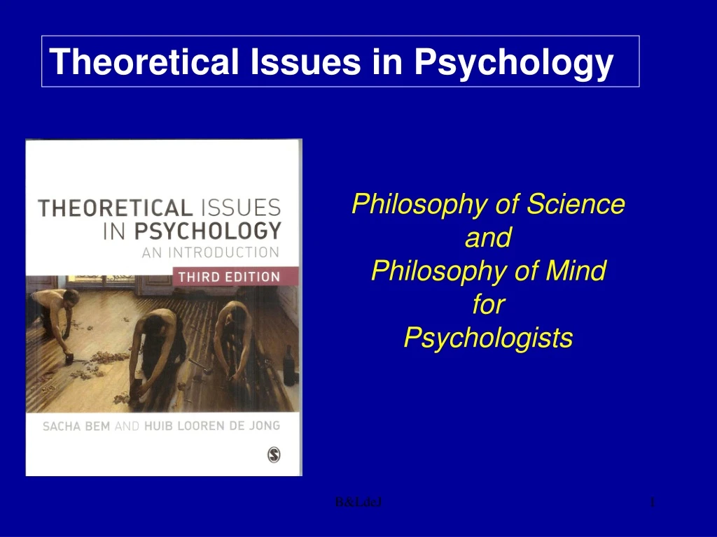 theoretical issues in psychology