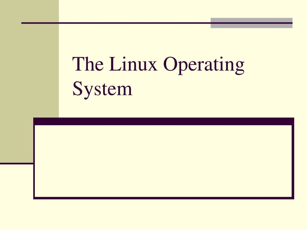 the linux operating system