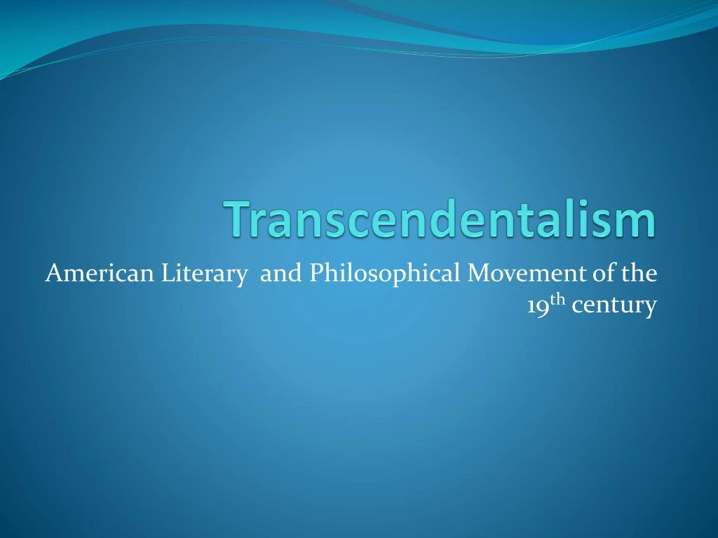 transcendentalism