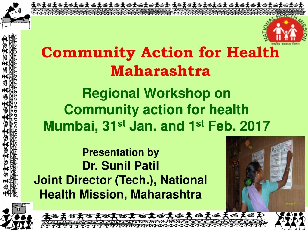 regional workshop on community action for health mumbai 31 st jan and 1 st feb 2017