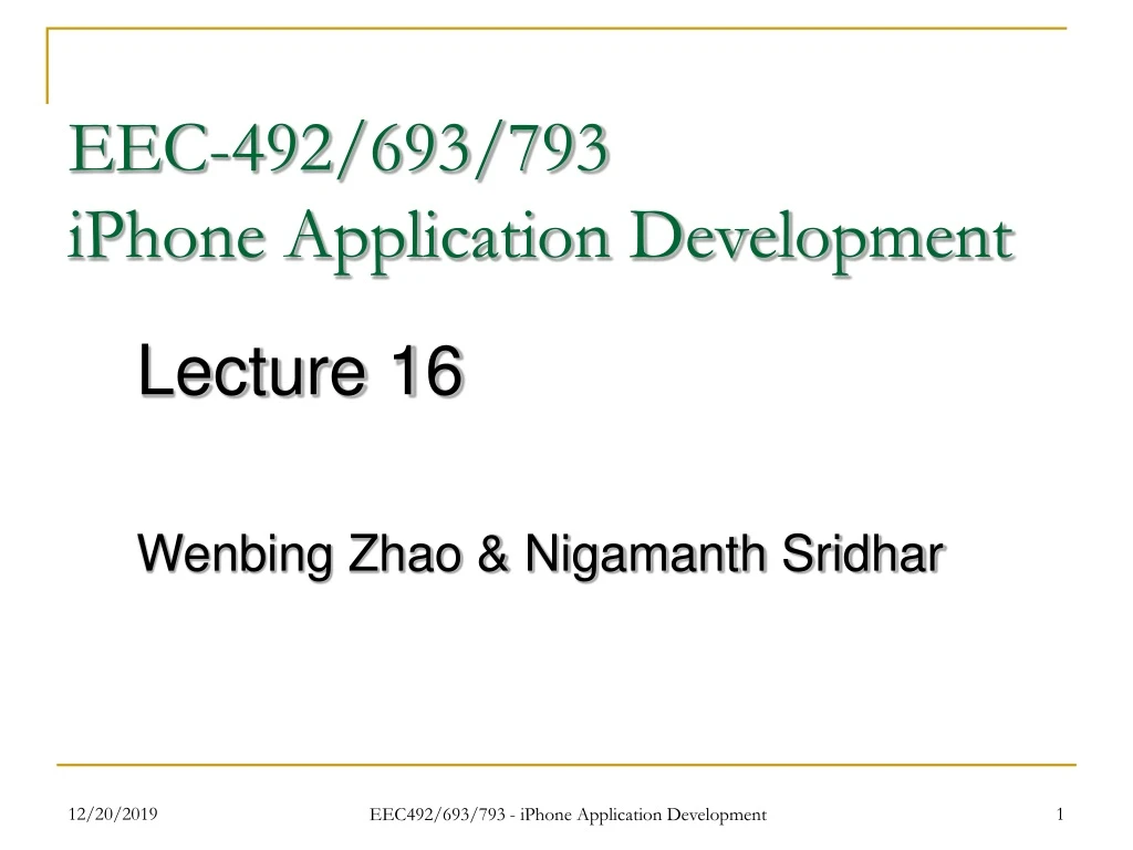 eec 492 693 793 iphone application development