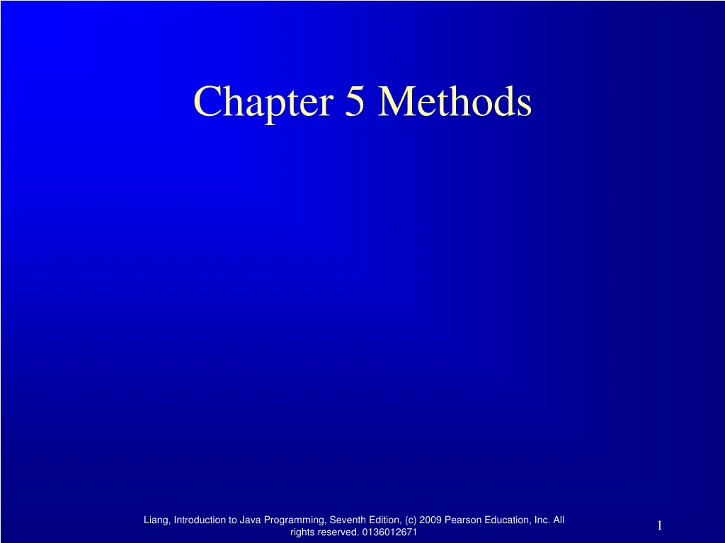 chapter 5 methods