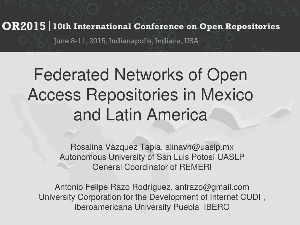 federated networks of open access repositories in mexico and latin america