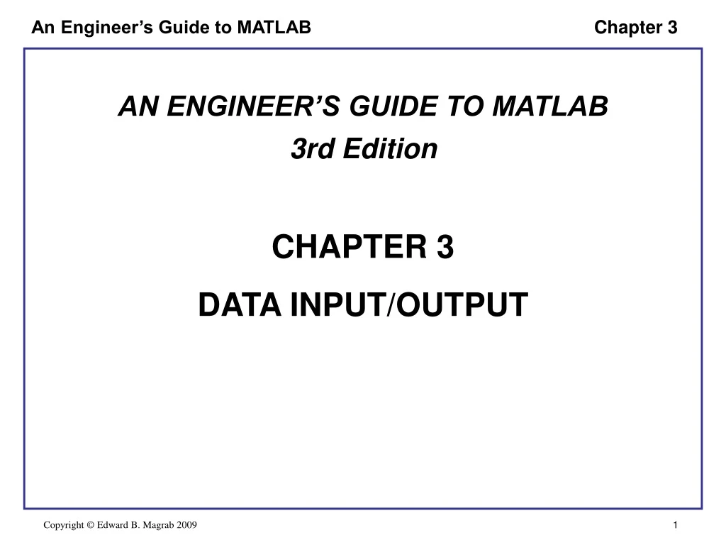 an engineer s guide to matlab 3rd edition chapter