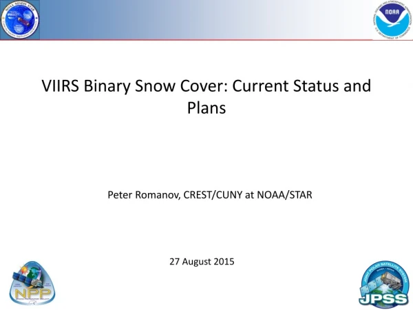 VIIRS Binary Snow Cover: Current Status and Plans