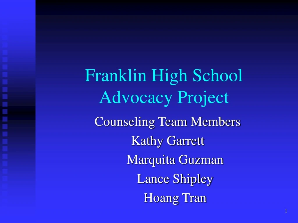 franklin high school advocacy project