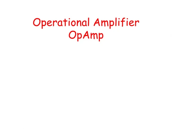 Operational Amplifier OpAmp