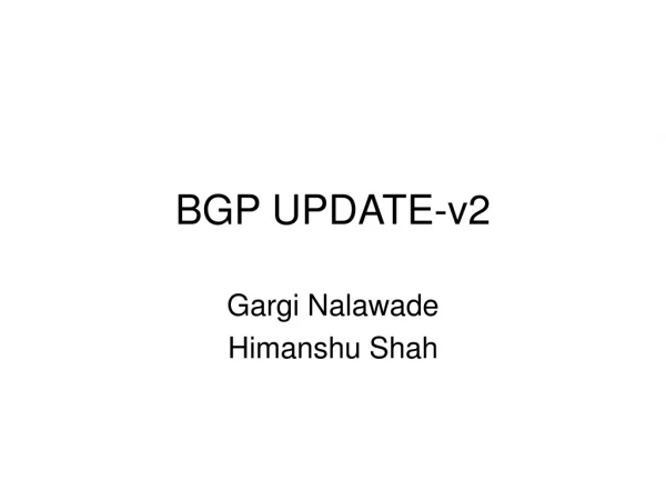 BGP UPDATE-v2