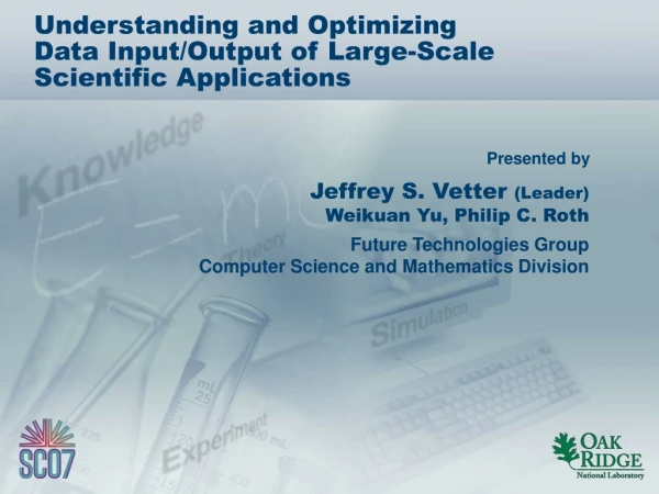 Understanding and Optimizing Data Input/Output of Large-Scale Scientific Applications