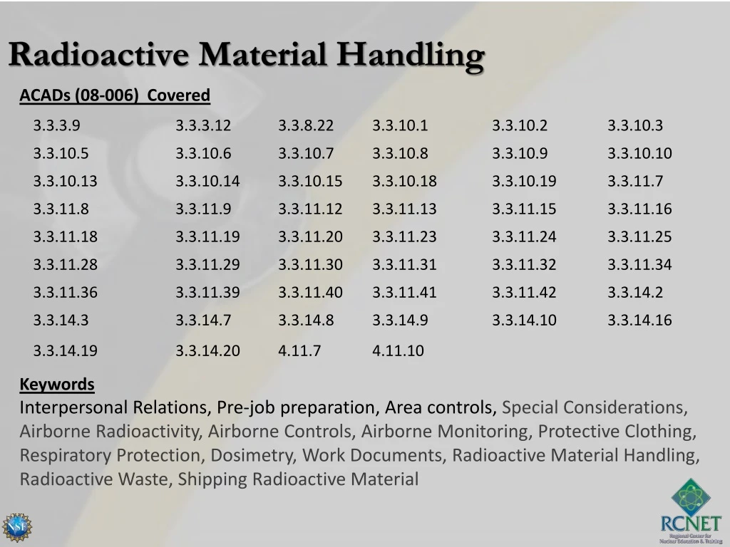 radioactive material handling