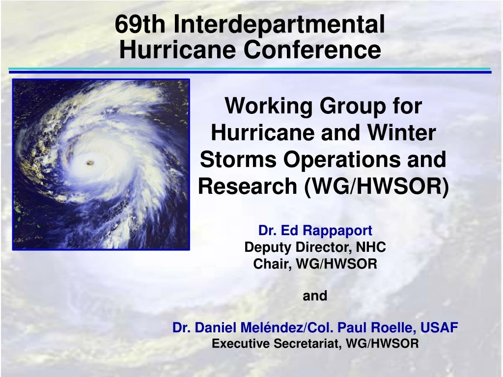 69th interdepartmental hurricane conference